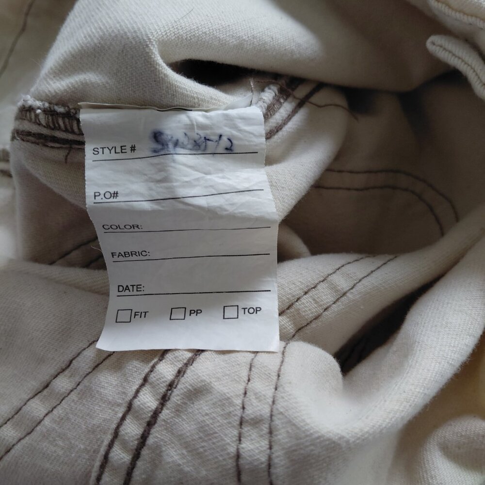 Pistola Beige Canvas Overalls Utility Dungarees Front Pocket | Minimalist Work - Picture 7 of 7